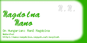 magdolna mano business card